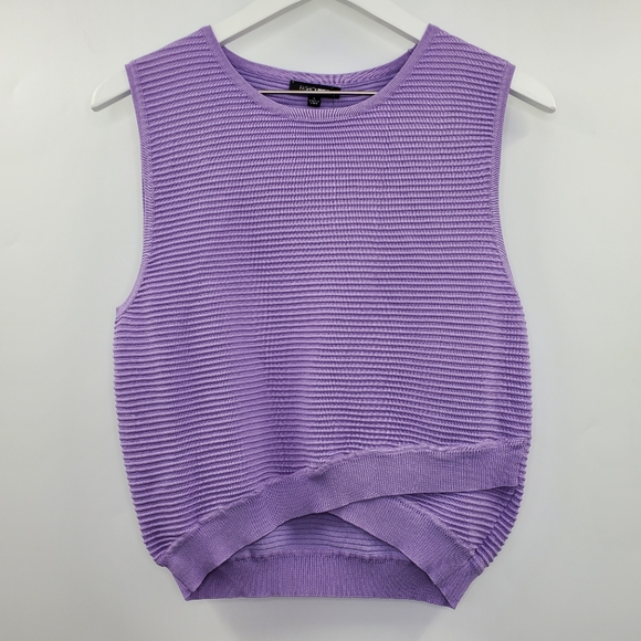 Fashion Nova Put Your Game On Sweater Lavender Ribbed Knit Sleeveless NEW - Picture 2 of 8